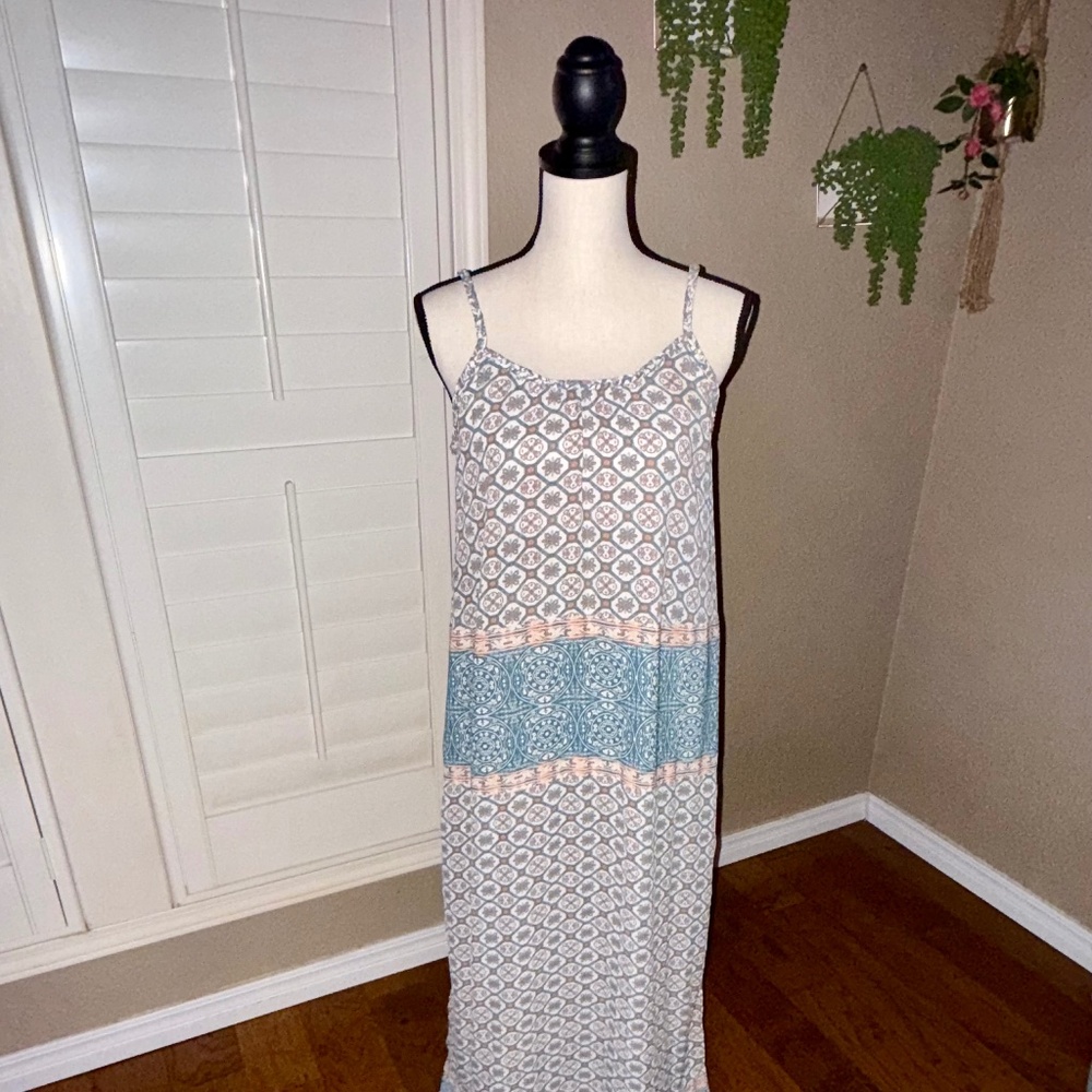 Knox Rose Boho Geometric Print Maxi Dress - Size XS